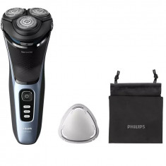 Aparat de ras PHILIPS Seria3000 S3243/12, Wet&amp;Dry, autonomie 60 min, 3 elemente de taiere, albastru