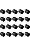 20 bucăți capace de protecție din cauciuc - protectoare rotunde pentru șuruburi exterioare filetate (18 mm diametru interior, negru)