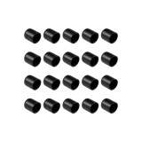 20 bucăți capace de protecție din cauciuc - protectoare rotunde pentru șuruburi exterioare filetate (18 mm diametru interior, negru)