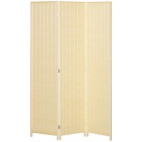 HOMCOM Paravan din lemn separator de camera pliabil cu 3 panouri 135 x 180 cm lemn natural | Aosom Romania