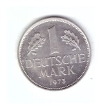 Moneda Germania 1 mark/marca 1973 F, stare foarte buna, cu luciu, Europa, Cupru-Nichel