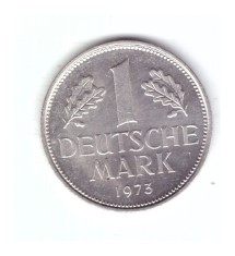 Moneda Germania 1 mark/marca 1973 F, stare foarte buna, cu luciu