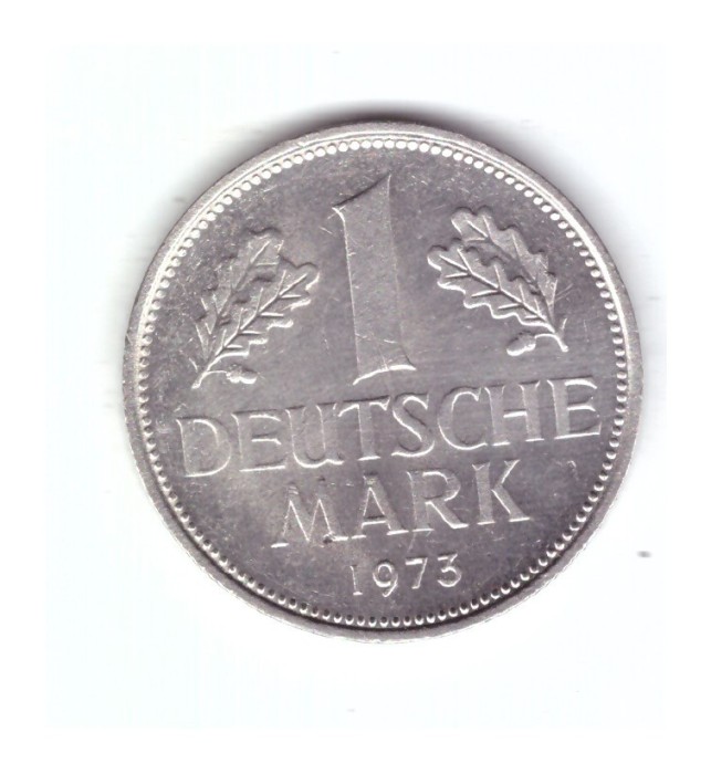 Moneda Germania 1 mark/marca 1973 F, stare foarte buna, cu luciu