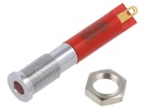 Lampă de control LED roșie &Oslash;6mm IP67 3mm