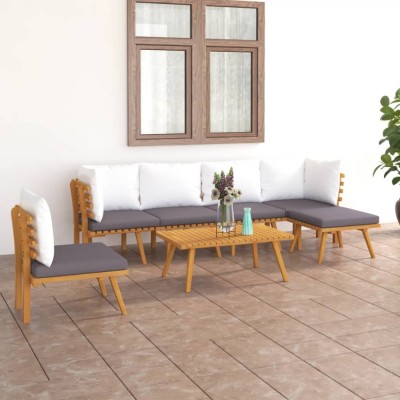 Gossi set mobilier de gradina cu perne, 7 piese, lemn masiv acacia foto