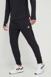 Adidas Performance pantaloni de alergare Own the Run culoarea negru, cu imprimeu IK5024