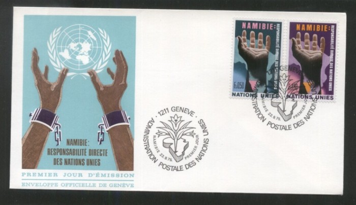UN Geneva 1975 Namibia Mi.52-53 FDC UN.063