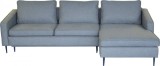 Coltar extensibil cu lada de depozitare, cu sezlong pe dreapta Cortina Gri, l268xA174xH74 cm