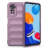 Husa pentru xiaomi redmi note 11 / note 11s, antisoc, margini cu striatii, design minimalist, purple