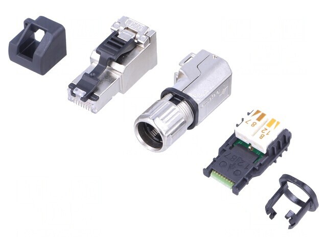 Mufă RJ45 Cat 6a Ecranată Aurită cu Capac de Protecție