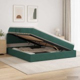 Cumpara ieftin Pat cu storage cu headboard Verde inchis 160 x 200 cm Catifea