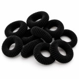 Cumpara ieftin Set elastice negre, 2.3 cm, 10 bucati, pentru par fetite, accesorii pentru codite, coafuri, impletituri si prinderea suvitelor