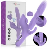 INTENSE - BILLIE RECHARGEABLE MULTIFUNCTION VIBRATOR STIMULATING WAVES WITH PURPLE PUSH BUTTON, INTENSE FUN