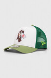 New Era sapca culoarea verde, cu imprimeu, MULTI CHARACTER