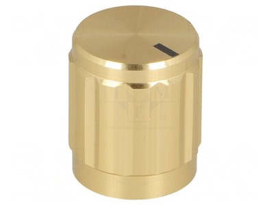 Buton Rotativ Aluminiu Termoplast 6mm Auriu foto