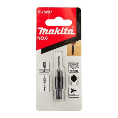 Set rezerva burghiu lemn cu zencuitor, Makita D-73237, 2.4 mm foto