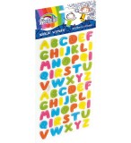 Set sticker buretat- 60 litere diverse culori, 20mm