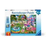 Cumpara ieftin Ravensburger - Puzzle petrecere aniversara cu animalute 100 piese XXL