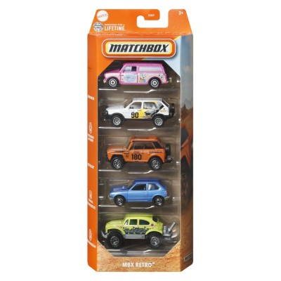 MATCHBOX SET 5 MASINUTE METALICE MBX RETRO SCARA 1 LA 64 SuperHeroes ToysZone foto