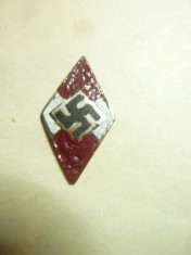 Insigna Tineretul Nazist -fara ac ,cu reparatii ,h=2,5cm foto