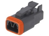 Conector cablu DT mamă 2 pini negru IP68