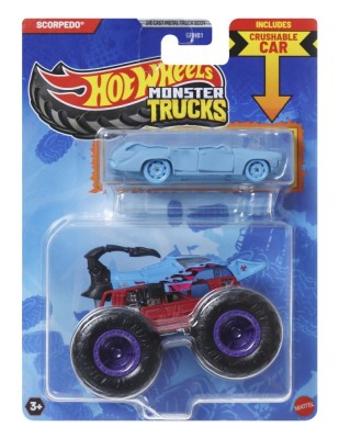 HOT WHEELS MONSTER TRUCK SI MASINUTA METALICA SCORPEDO SuperHeroes ToysZone foto