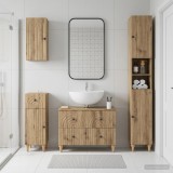 Cumpara ieftin Set de dulapuri pentru baie, 4 piese ALKMAAR Stejar Artizanal
