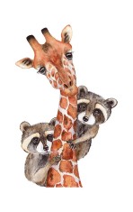Sticker decorativ Animalute, Multicolor, 85 cm, 5944ST foto