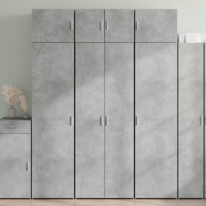 Gossi dulap de depozitare, gri beton, 70x42,5x225 cm, lemn prelucrat