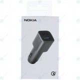 &Icirc;ncărcător auto rapid Nokia dual argintiu DC-801 (Blister UE) 1A21M9600VA