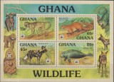 Timbre cu faună protejată WWF din Ghana