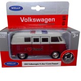 Macheta Volkswagen bus t1 *i Love France* rosu/alb 1/34