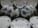 SET / SERVICIU 6 BOLURI CU 6 FARFURII DIN PORTELAN ROSENTHAL ROMANCE