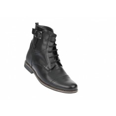 Oferta marimea 41 - Ghete barbati din piele naturala, imblanite Negru Oxford - LGBOND2NC