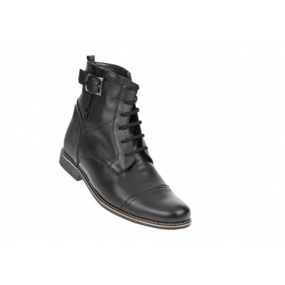 Oferta marimea 41 - Ghete barbati din piele naturala, imblanite Negru Oxford - LGBOND2NC foto