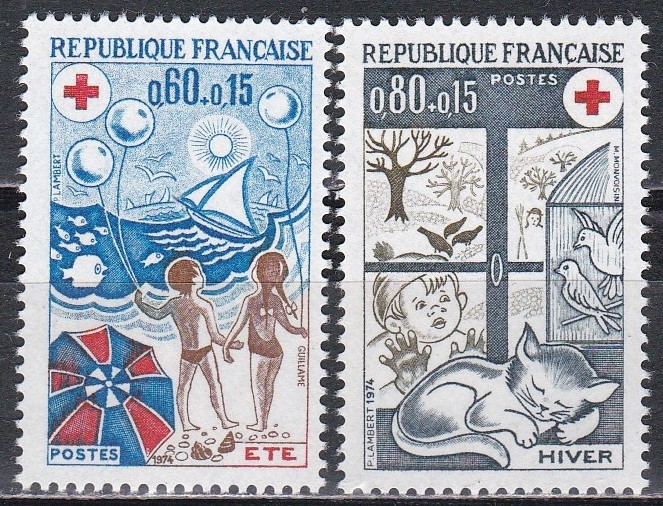 Franta 1974 - Crucea rosie, MNH