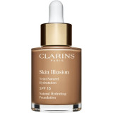 Clarins Skin Illusion Natural Hydrating Foundation makeup radiant cu hidratare SPF 15 culoare 114N Cappuccino 30 ml