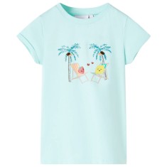 Tricou pentru copii, turcoaz deschis, 140