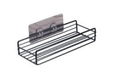 Raft de baie, auto-adeziv, oțel inoxidabil, negru,, Oem