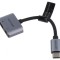 Adaptor USB-C la Jack 3,5mm și USB-C, Nichelat