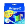 Carioci Textile Pelikan Colorella, 12 culori, Non-toxice, Desen pe Material Textil, Varf Circular