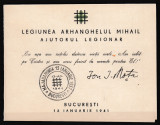 1940 LP 142 IV CARNET FILATELIC AJUTORUL LEGIONAR COLITA MAJADAHONDA 13 IAN.1941, Stampilat