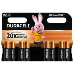 Set 8 baterii alcaline Duracell Basic R6 AA 1.5V blister AA8 LR6 MN1500