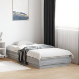VidaXL Cadru de pat, gri sonoma, 75x190 cm, lemn prelucrat