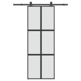 Cumpara ieftin Usa glisanta cu set de feronerie sticla temperata si aluminiu