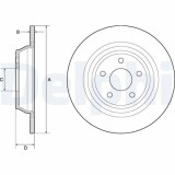 Set disc frana Ford Mondeo 5 Liftback (Ce) 09.14-, Mondeo 5 Saloon (Cd) 09.12-, Mondeo 5 Turnier (Cf) 09.14-, Spate, 302X11mm, plin, DELPHI