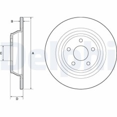 Set disc frana Ford Mondeo 5 Liftback (Ce) 09.14-, Mondeo 5 Saloon (Cd) 09.12-, Mondeo 5 Turnier (Cf) 09.14-, Spate, 302X11mm, plin, DELPHI