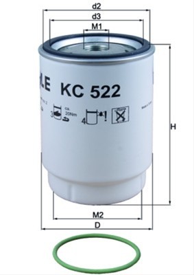 Filtru combustibil MAHLE KC522D foto