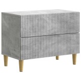 vidaXL Dulap de noapte Gri Beton 62 x 34,5 x 48 cm Lemn prelucrat 894548