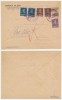 ROMANIA 1945 Transilvania de Nord plic cu atest, circulat recomandat cu stampila bilingva Tg.Mures - Marosvasarhely, francat cu 6 timbre Mihai I, Stampilat